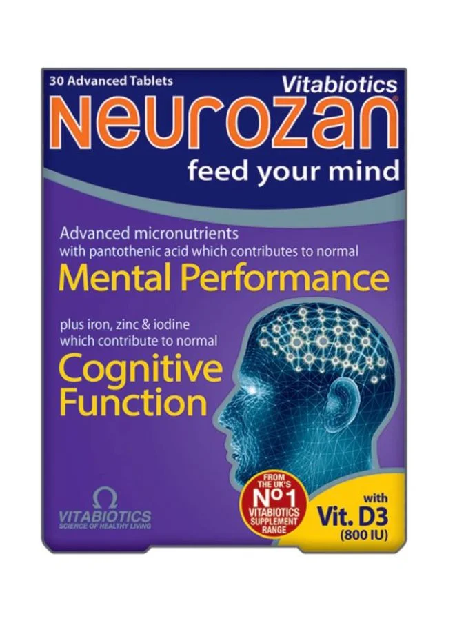 Vitabiotics Neurozan Original Cognitive Support Supplement (30 Tablets) xndnq