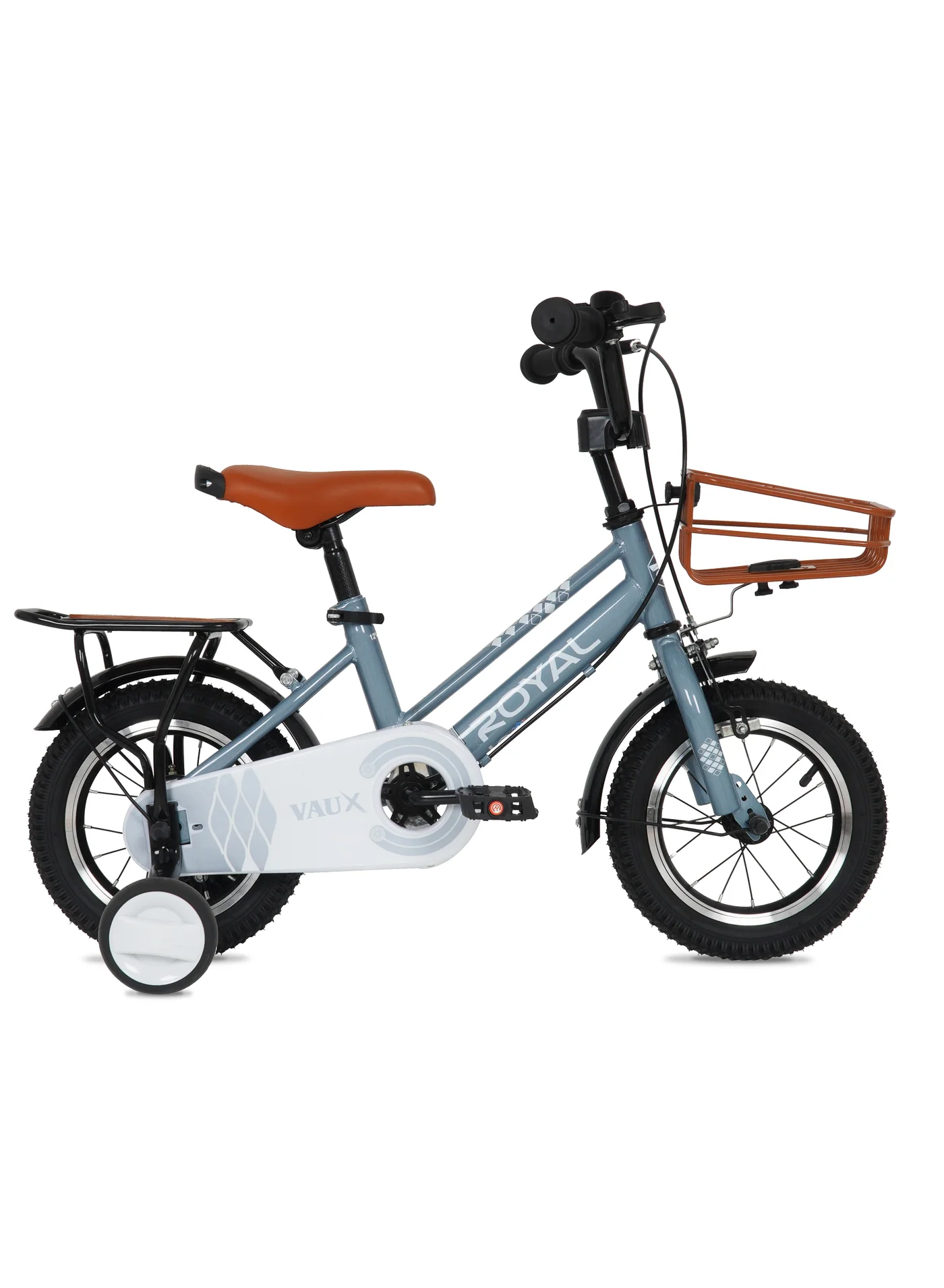 Vaux Road Bike for Kids, Durable Steel Frame with Adjustable Seat (Silver, 14 Inch) gwsc9