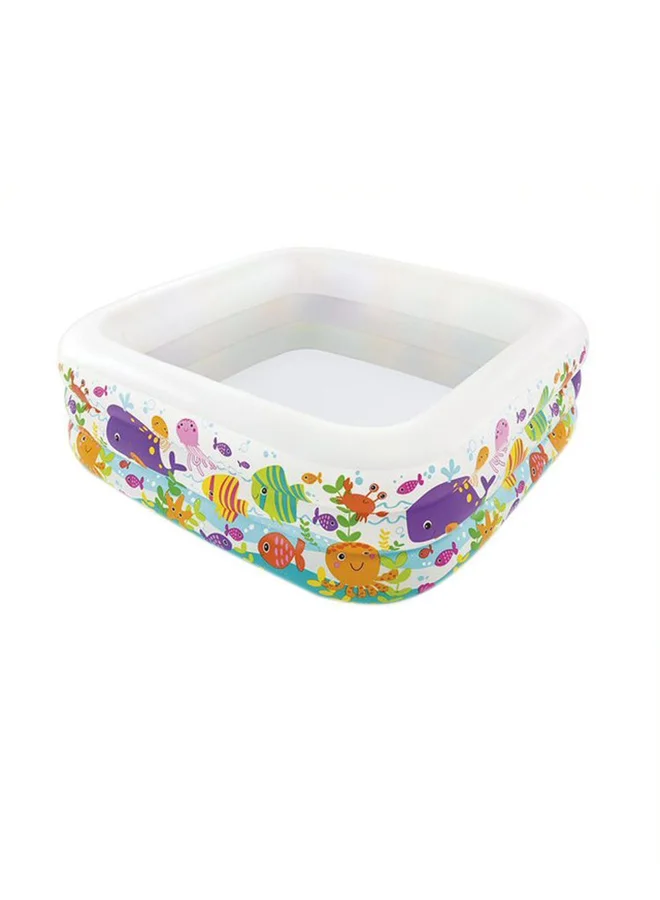 Premium Clear View Inflatable Family Pool Durable PVC Construction (159x159x50cm) q8sv0