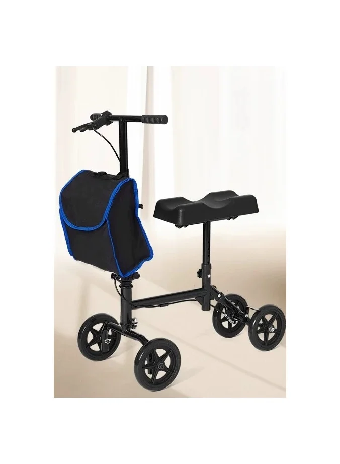 AAA Folding Knee Scooter Mobility Aid with Handbrakes for Leg Injury Recovery (300 kg Capacity) 1gel3