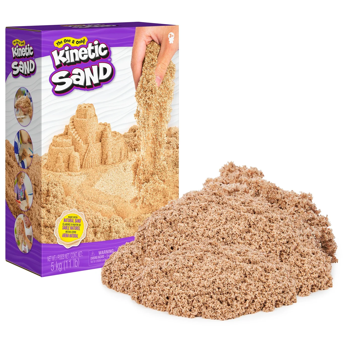 Premium Moldable Sensory Play Sand for Arts and Crafts (Brown, 5kg) ezxgl