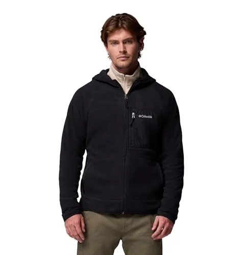 Premium Men's Full Zip Hooded Fleece Jacket Lightweight Thermal Outerwear (Black, Medium) k2y0z