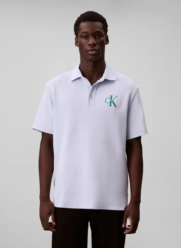 Premium Logo Polo Shirt Classic Fit Breathable Cotton Casual Wear For Men (Size M) 3tsje