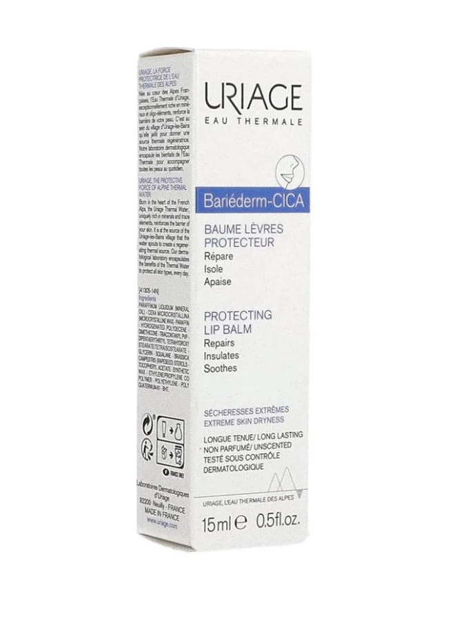Uriage Bariederm Cica Lip Balm Protective Repairing Care for Dry Chapped Lips (15 mL) rhf13