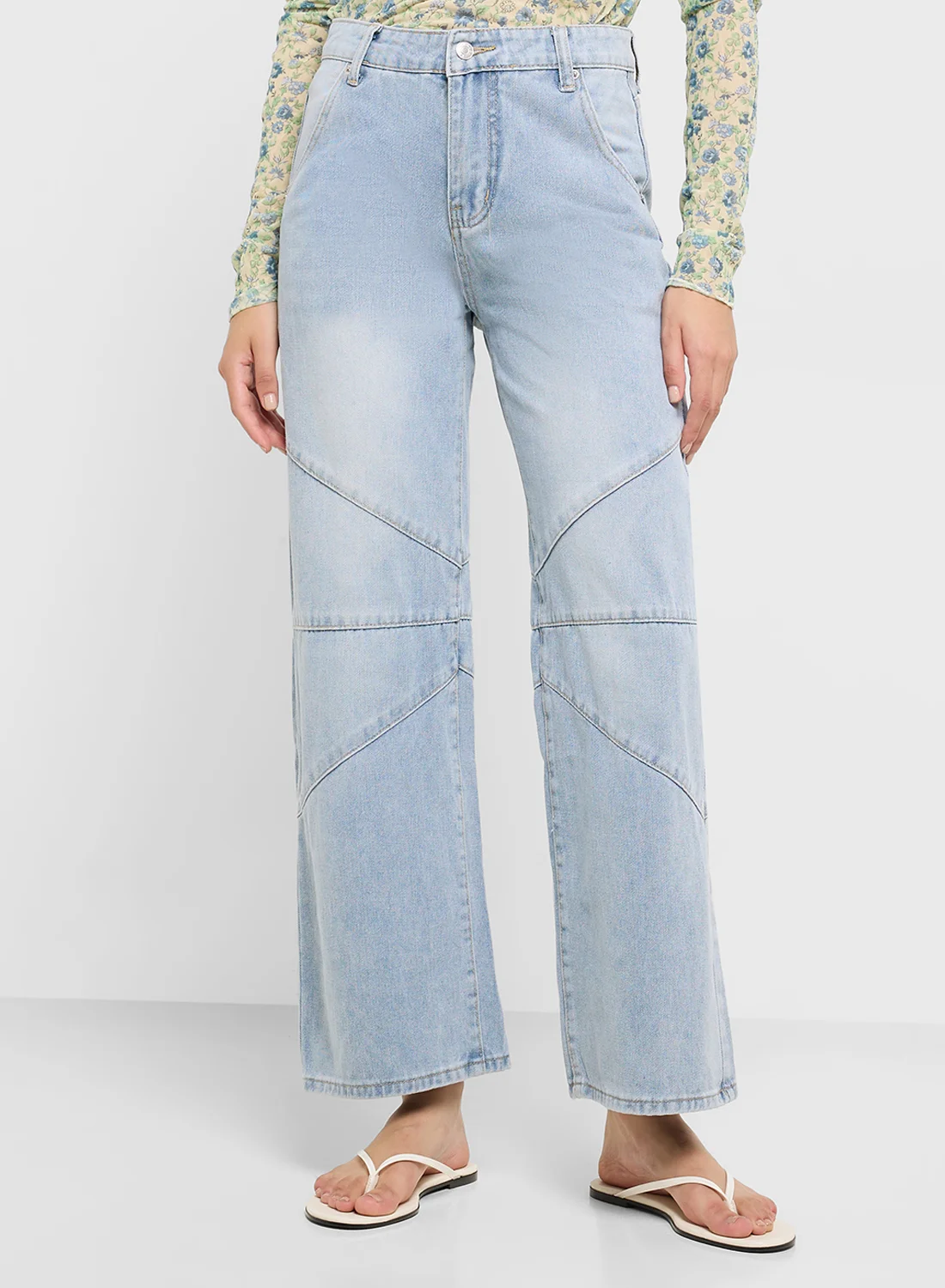 Ginger High Rise Barrel Leg Jeans Premium Denim Pants for Women (Blue, 38) p1yhl