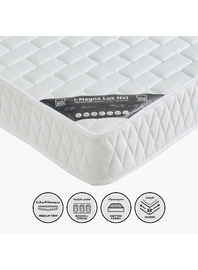Home Box Premium Bonnell Spring Mattress with High Resilience Foam (200x200x22 cm) 852r6