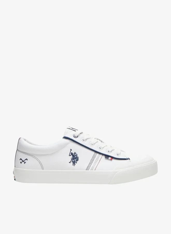 U.S. Polo Assn. Classic Low-Top Sneakers Premium Lightweight Casual Footwear for Men (White) vekw3