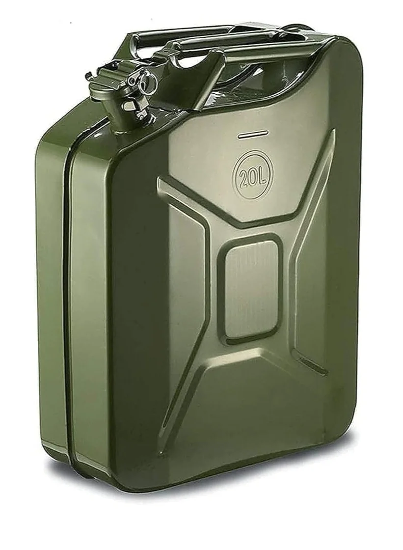 Premium Metal Fuel Jerry Can for Gasoline and Diesel Storage (Green, 20 L) 1sya4