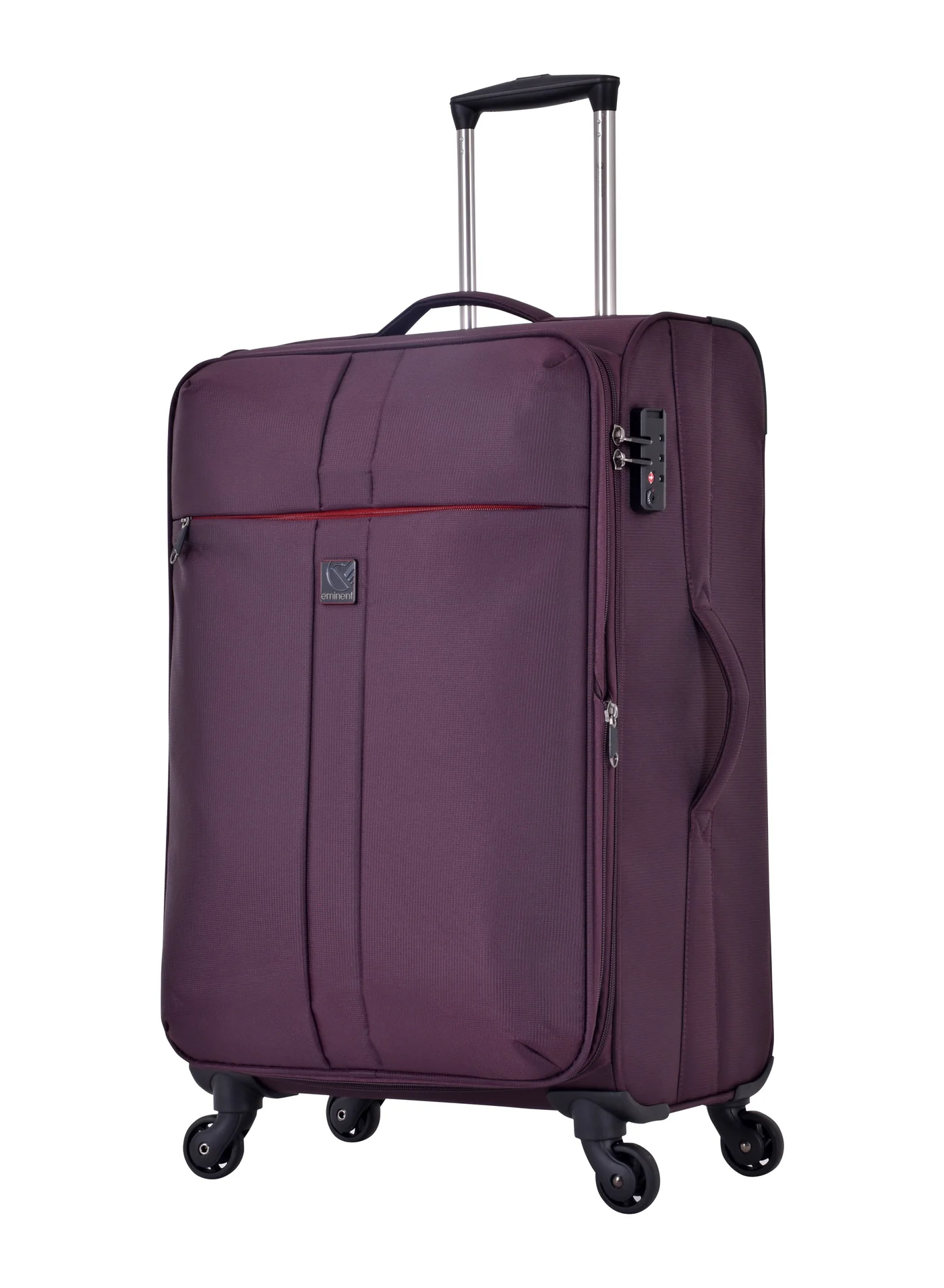 Eminent Lightweight Expandable Wheeled Travel Suitcase with TSA Lock (Purple, 60 cm) 46a6u