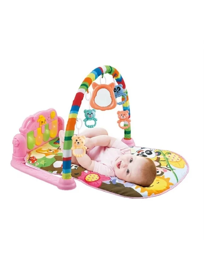 The Toys Home Baby Play Gym with Piano Kick Pad and Hanging Toys (Multi-Functional Activity Mat for Newborns, 80 cm x 60 cm) v2yet
