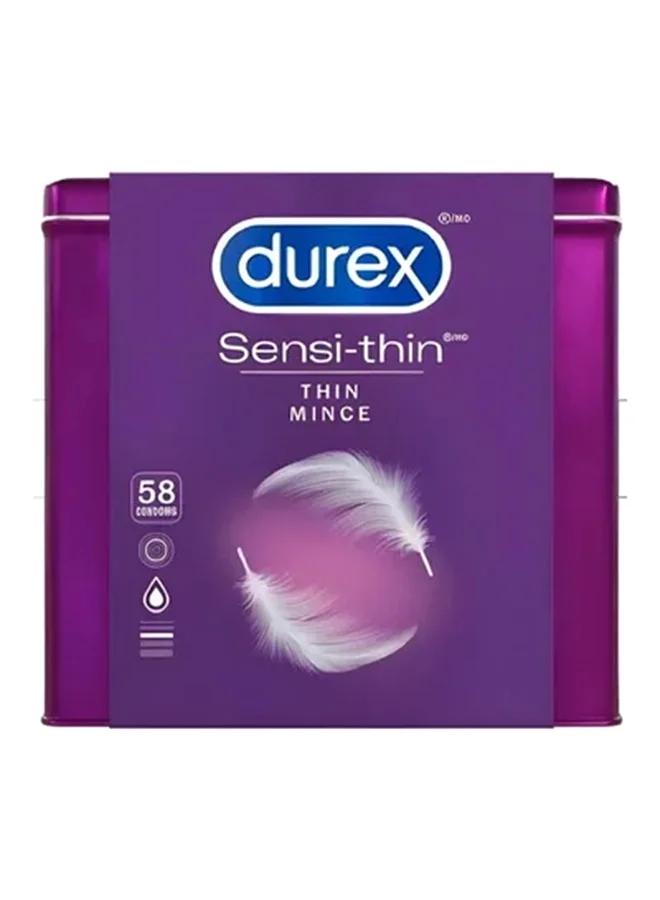 Premium Natural Rubber Latex Condoms Ultra-Thin Sensitivity (58-Piece Pack) t965l