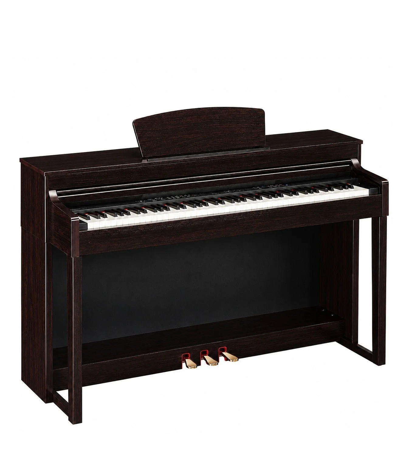 Premium Digital Piano Weighted Action Keyboard with Rosewood Finish (Dark Rosewood, Full Size) e78ce