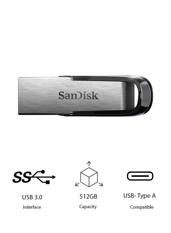 Premium High-Speed USB 3.0 Flash Drive (512GB, Silver) cn0ai