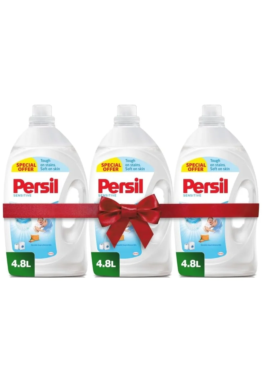 Premium Sensitive & Baby Liquid Laundry Detergent (Hypoallergenic Formula, 3 x 4.8 Litres) 63k2w
