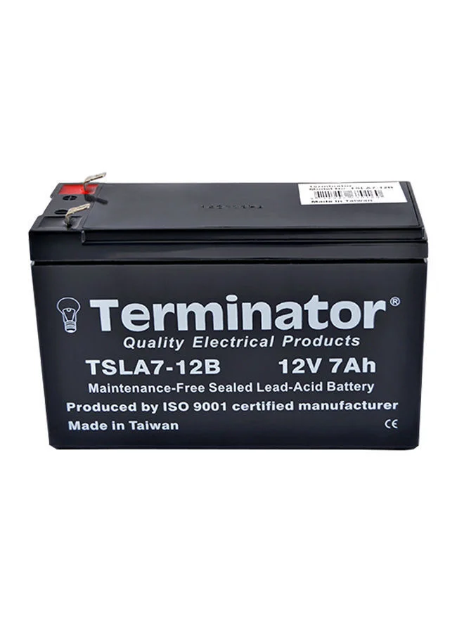 Terminator Sealed Lead Acid Battery 12V 7Ah Premium Rechargeable Power Source for UPS and Security Systems qmjg6