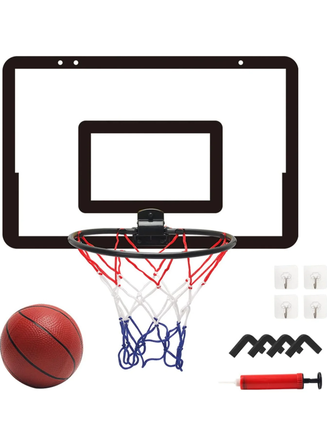 Premium Indoor Mini Basketball Hoop Set for Door Hanging (No Drilling Required, 40 cm x 30 cm) 8eg2n