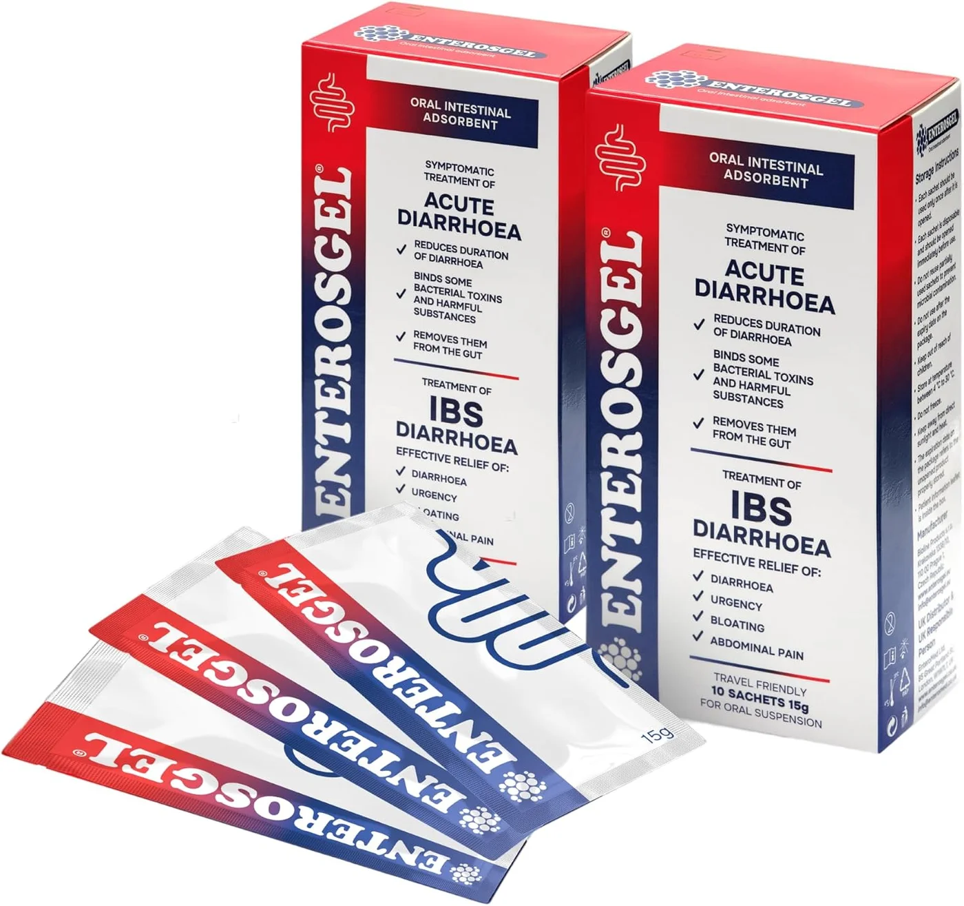 Gastrointestinal Support Gel for Digestive Comfort and Bloating Relief (20 Sachets, 15g per Sachet) qi1zz