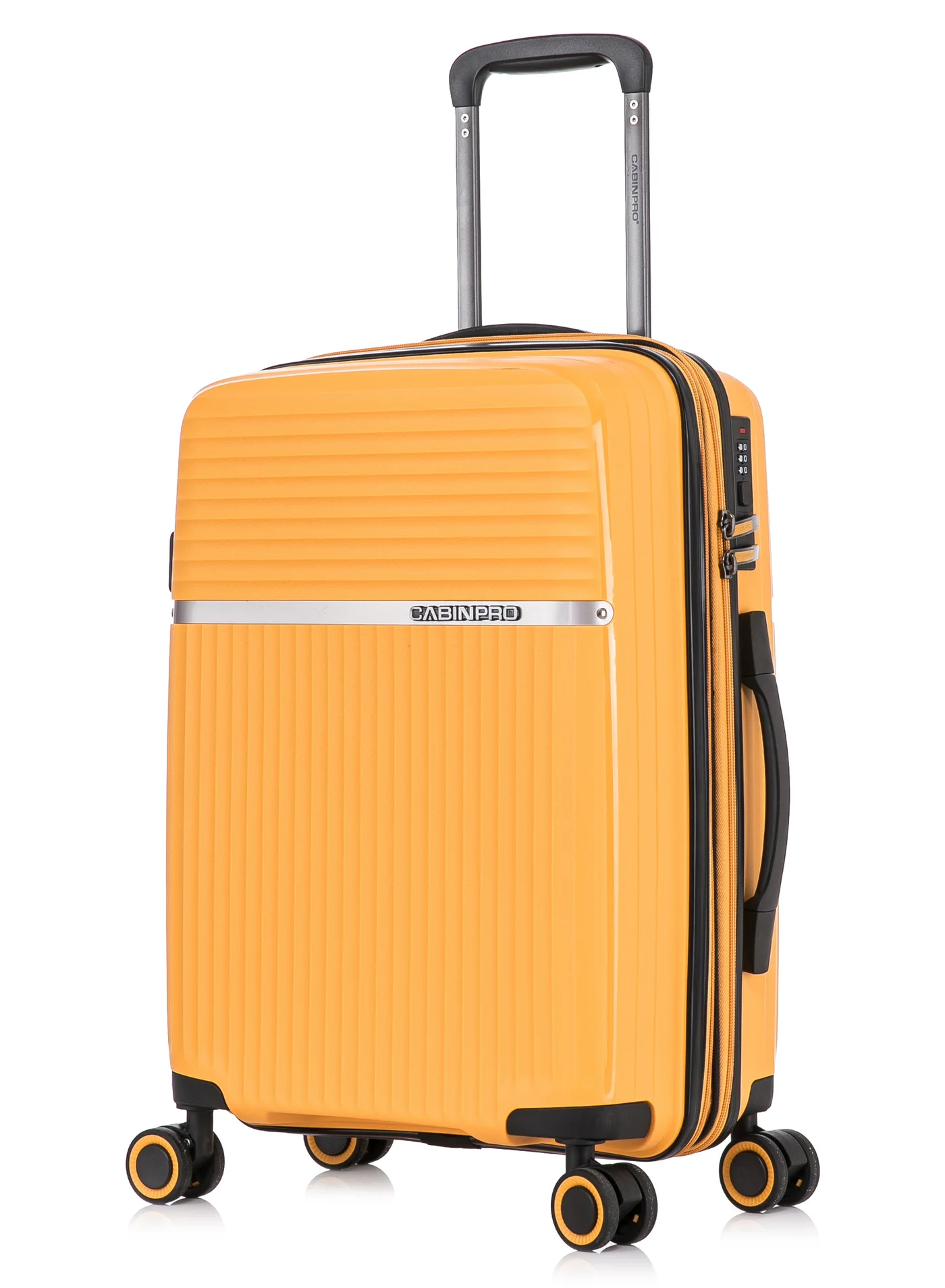 CABINPRO Expandable Hard Shell Trolley Luggage Premium PP Carry-on Suitcase with 360¡ã Spinner Wheels (Yellow, 55 cm) toqr2