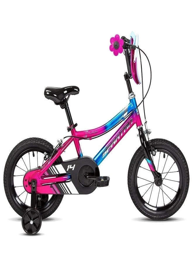Spartan Twilight Kids Bike with Training Wheels (Pink, 14 Inch) jp84o