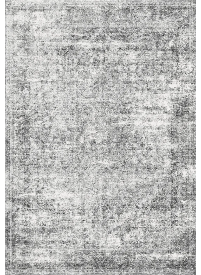 Noon East Vintage Traditional Area Rug Anti-Slip Floor Carpet for Living Room and Bedroom (Grey, 274 x 366 cm) ipld7