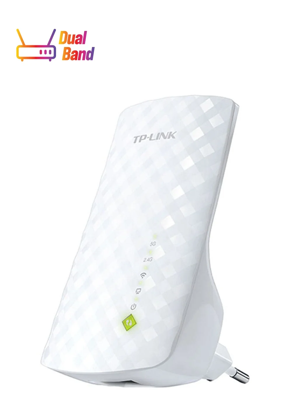 Premium Dual Band Wi-Fi Range Extender 750Mbps Wireless Signal Booster (2.4GHz & 5GHz) White sva7h