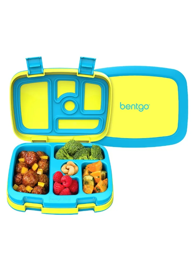 Premium Leak-Proof Bento Lunch Box with 5 Compartments for Kids (Citrus Yellow) pysph