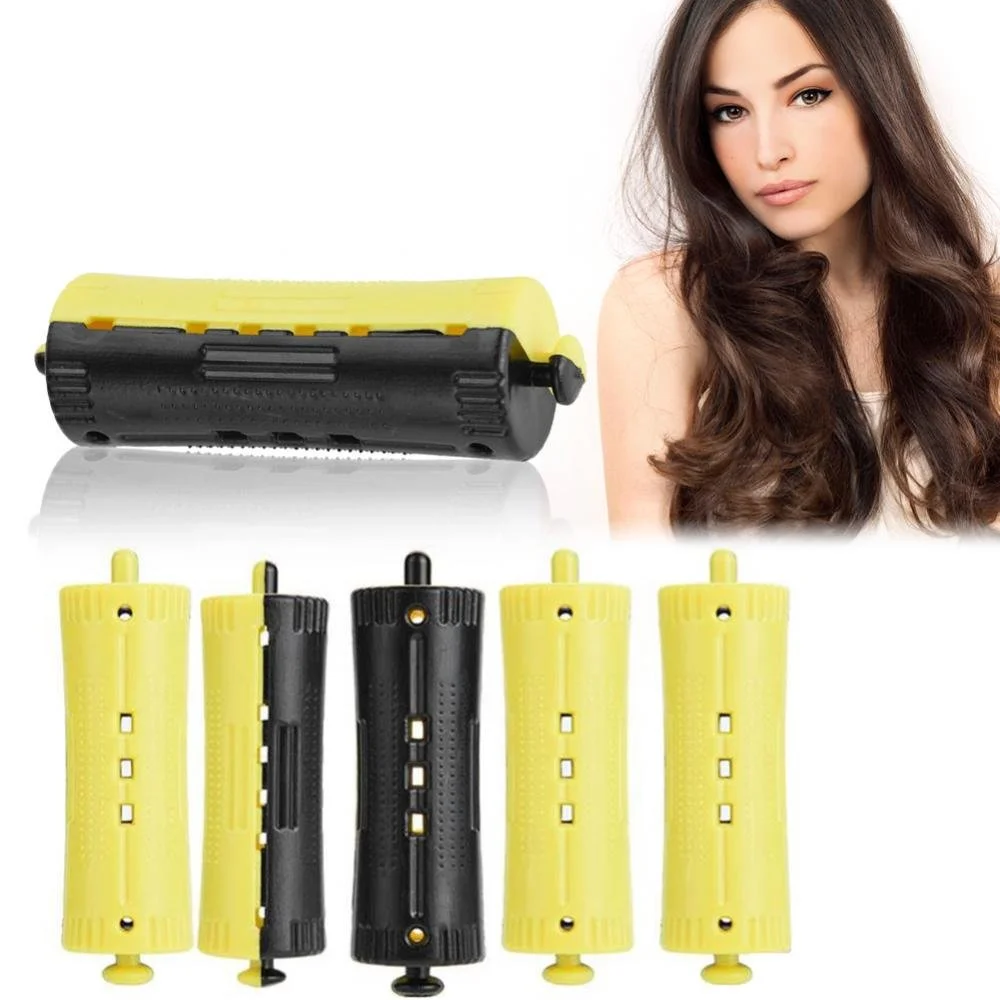 Premium Hair Curling Rods with Rubber Bands Professional Salon Wave Rollers for Volumizing Styling (2.8cm, 6-Pack) 3mevy