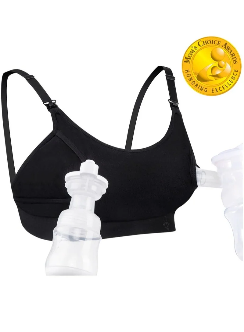 Premium Hands-Free Pumping Bra Adjustable Nursing Support for Breastfeeding Mothers (1 Pack) vq8fu