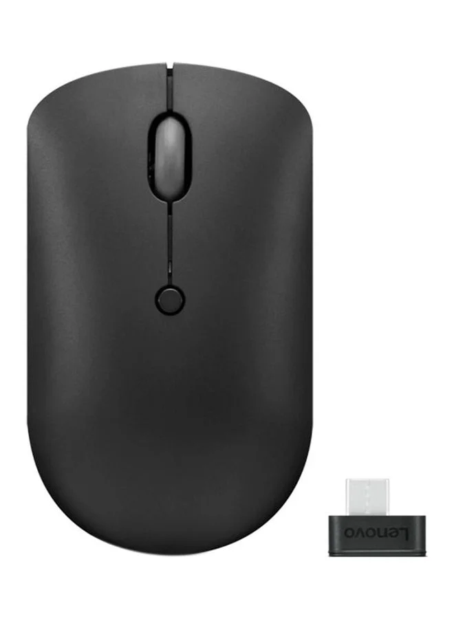 Wireless Compact Mouse USB Type-C Ergonomic Optical Computer Accessory (Black) fhaqc