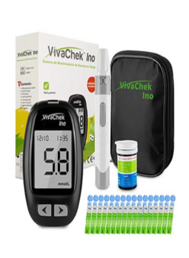Vivachek INO Blood Glucose Monitoring System with 50 Test Strips and 10 Lancets (1 Kit) ucsub