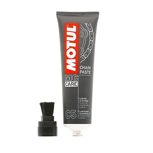 Motul C5 Chain Paste Motorcycle Chain Lubricant with Integrated Brush Applicator (150 mL) 4v7iv