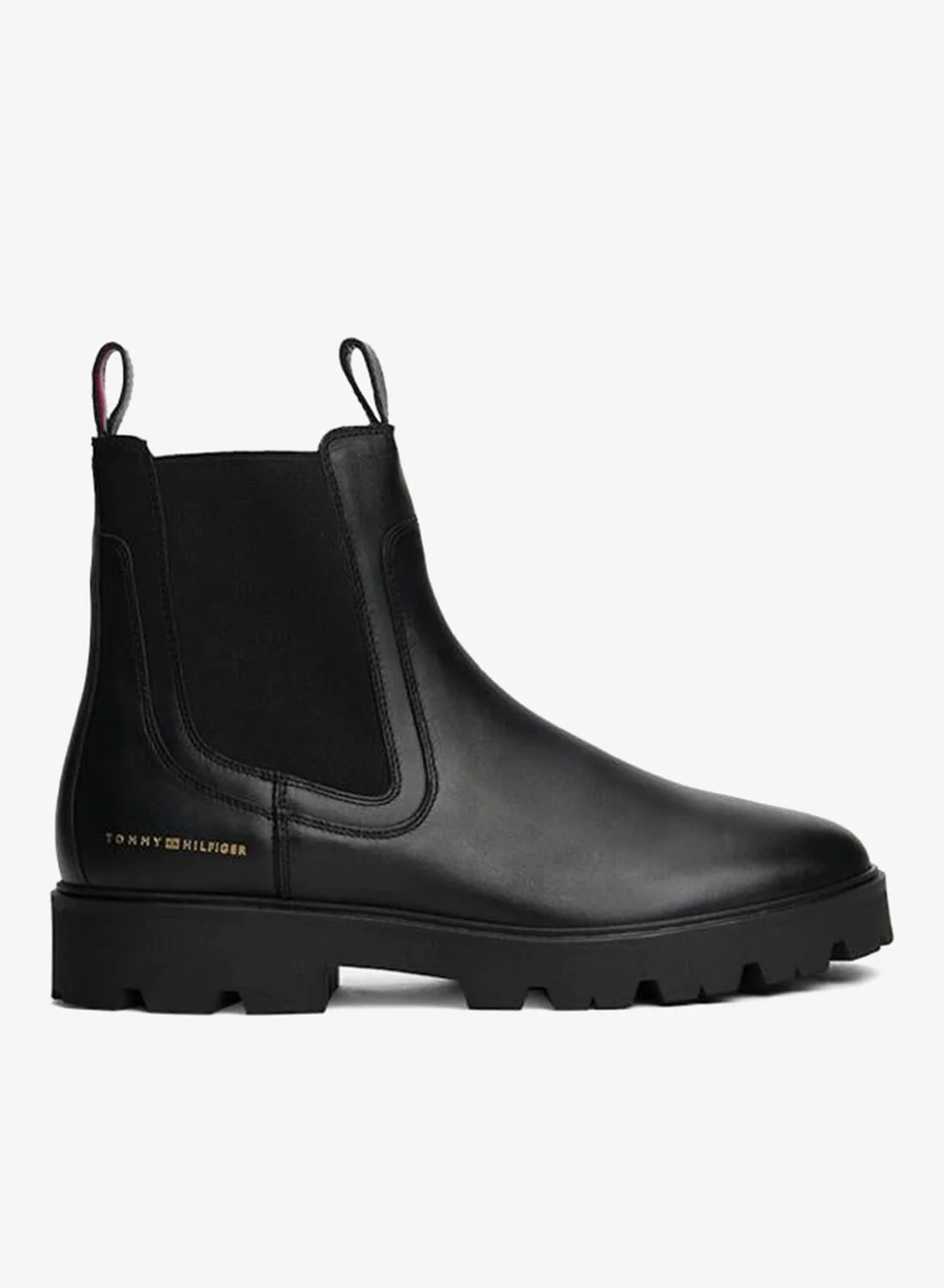 Premium Leather Mid Chelsea Boots Classic Slip-On Footwear for Men (Black, 42 EU) 3licl