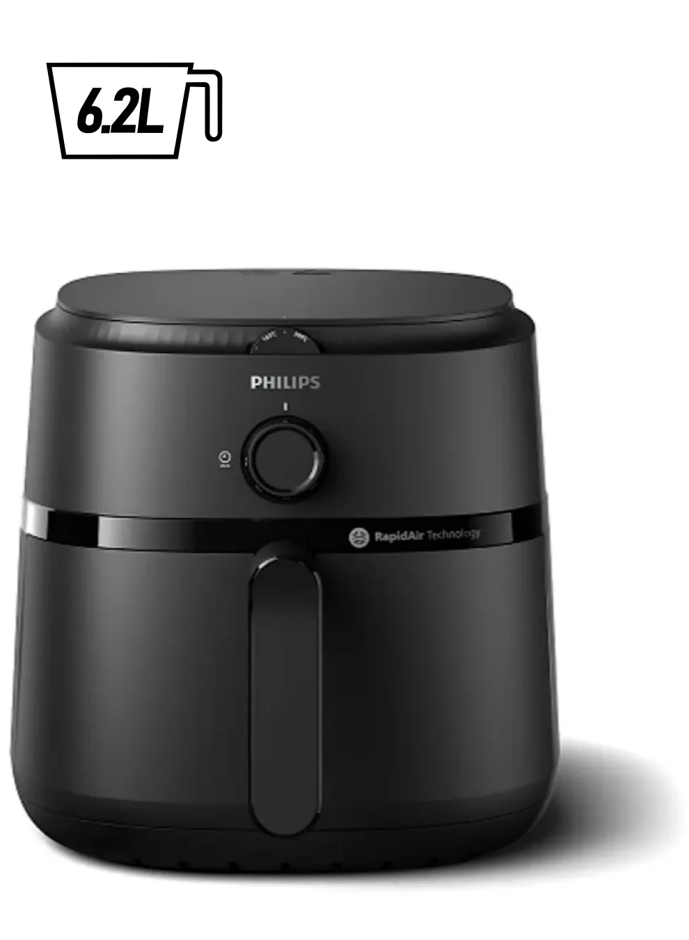 Professional Extra Large Airfryer with Rapid Air Technology (Black, 6.2 L, 1700 W) ktsxi