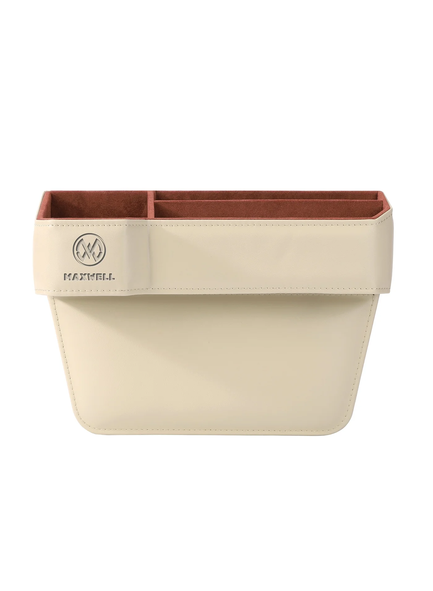 Maxwell Electronics Car Seat Gap Organizer with Cup Holder Premium Interior Storage Box (Beige, 26 cm x 16 cm) u24n2