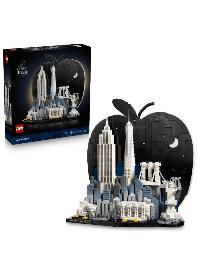 Building Blocks Architecture New York City Skyline Model (Premium Plastic Construction Set, 1465 Pieces) 2s14w