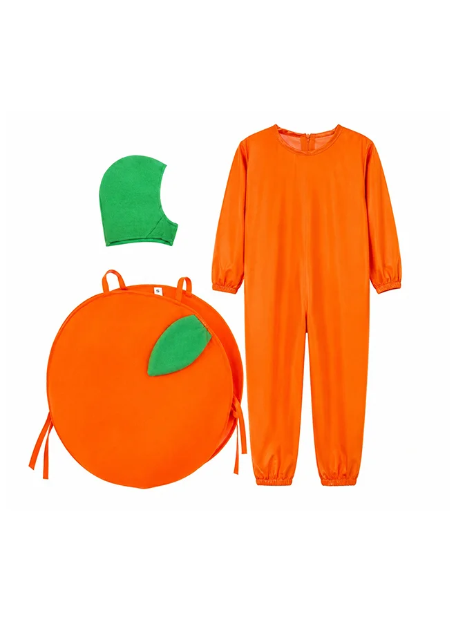 Toy Land Orange Fruit Costume Set Premium Food Theme Fancy Dress Outfit (Orange, 4-5 Years) 45tym