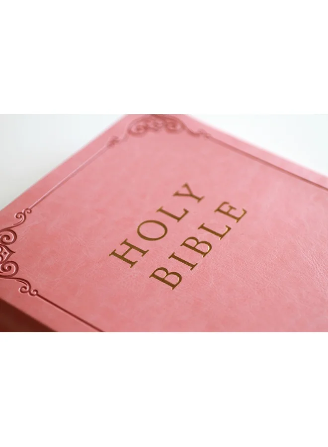 Premium KJV Holy Bible Giant Print Thinline Edition with Thumb Index (Pink, Large Format) lnc6q