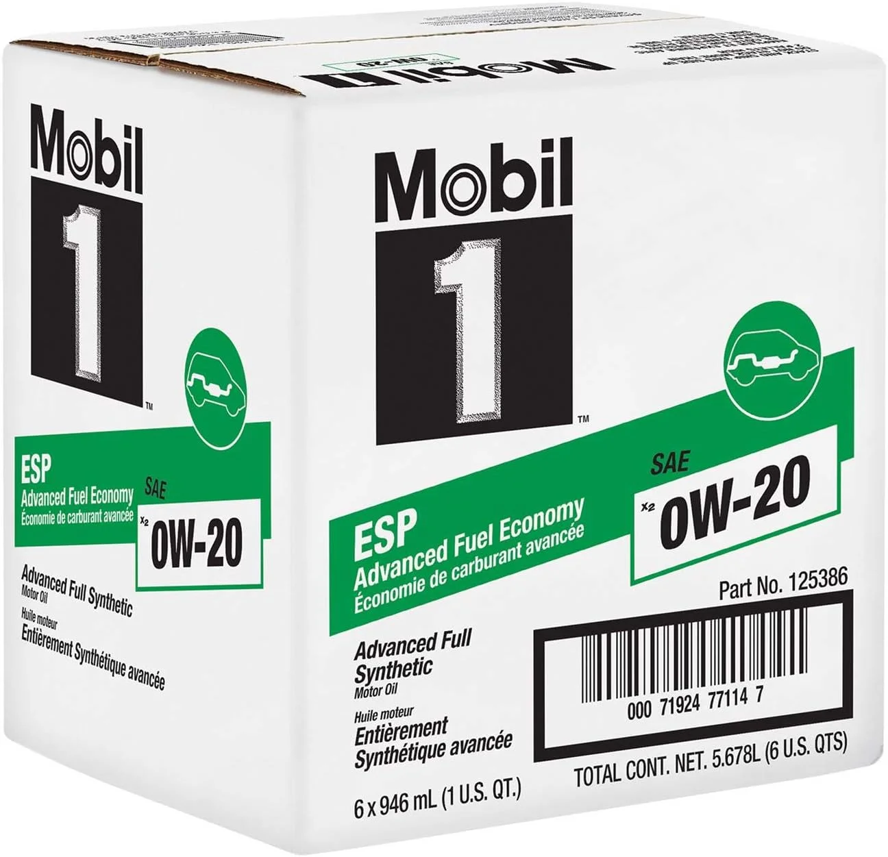 Premium Full Synthetic Motor Oil 0W-20 High-Performance Engine Lubricant (5.68 L) dm7mx