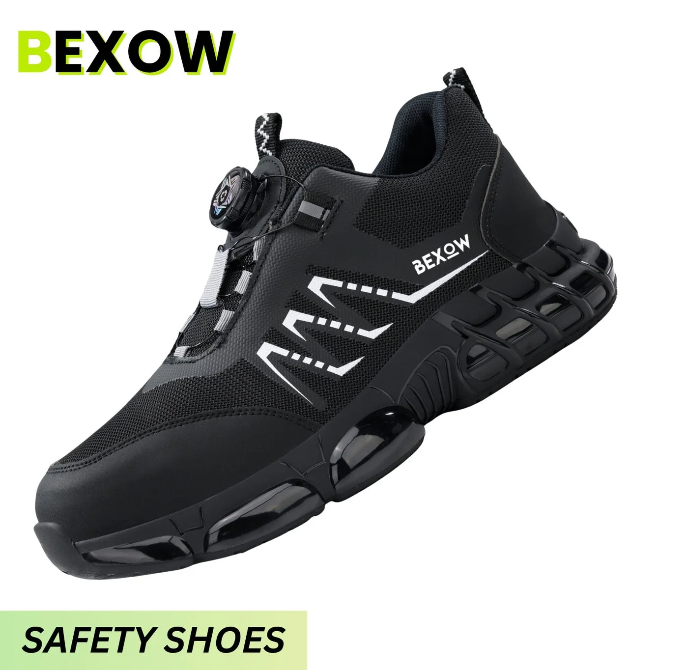 BEXOW Titan Industrial Safety Shoes Steel Toe Lightweight Anti-Slip Work Sneakers (Unisex, 42 EU) vsea0