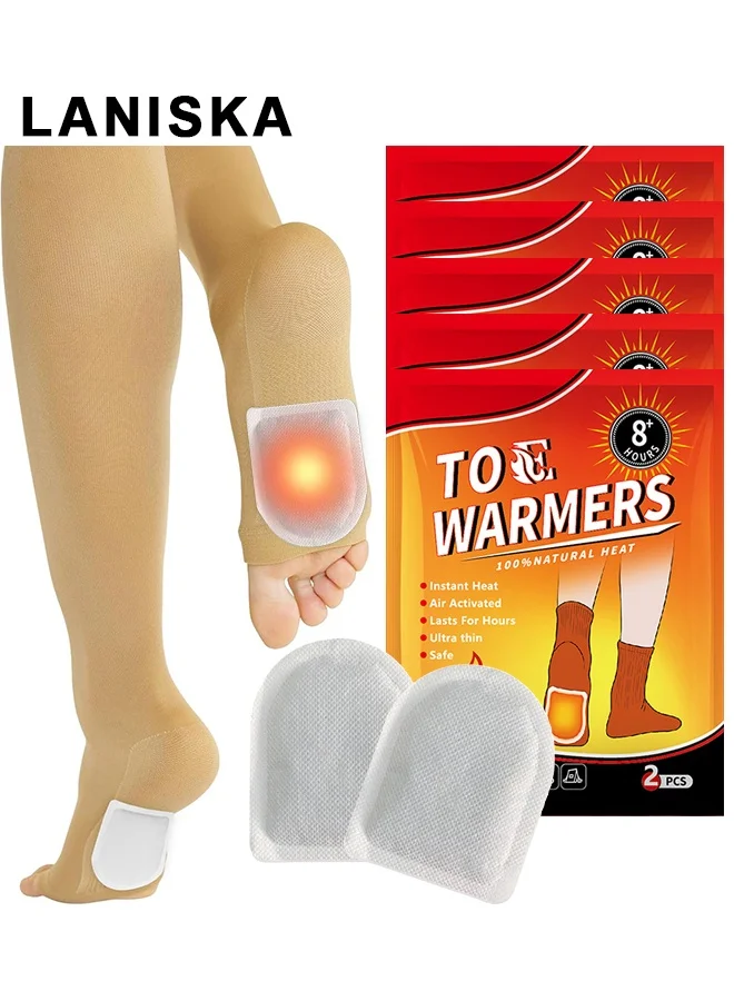 LANISKA Adhesive Toe Warmers for Winter Outdoor Activities (5 Pairs) 8yyur