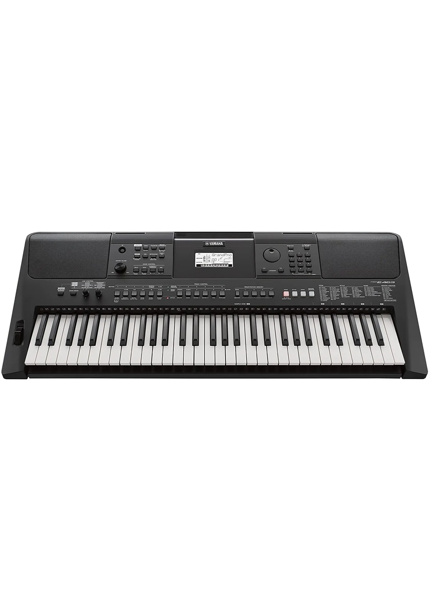 Premium Digital Portable Keyboard 61-Key Electronic Music Instrument (Black, Standard Size) n0eon