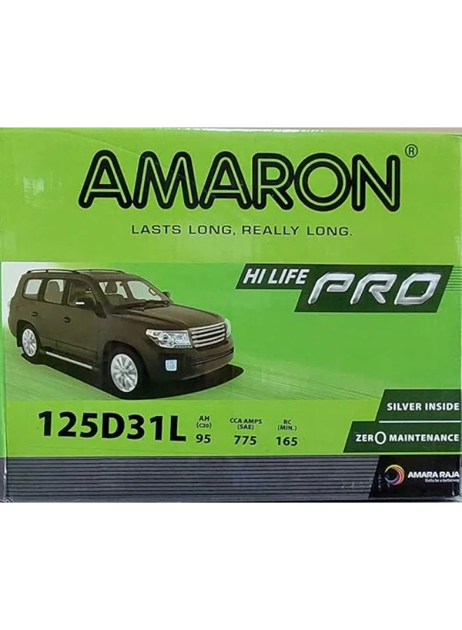 Premium Automotive Battery 12V 95Ah High-Performance Maintenance-Free Power Unit (125D31L, 95Ah) mtezn