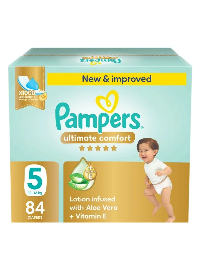 Premium Taped Diapers Size 5 for Babies 11-16 Kg (84 Count) 9phma