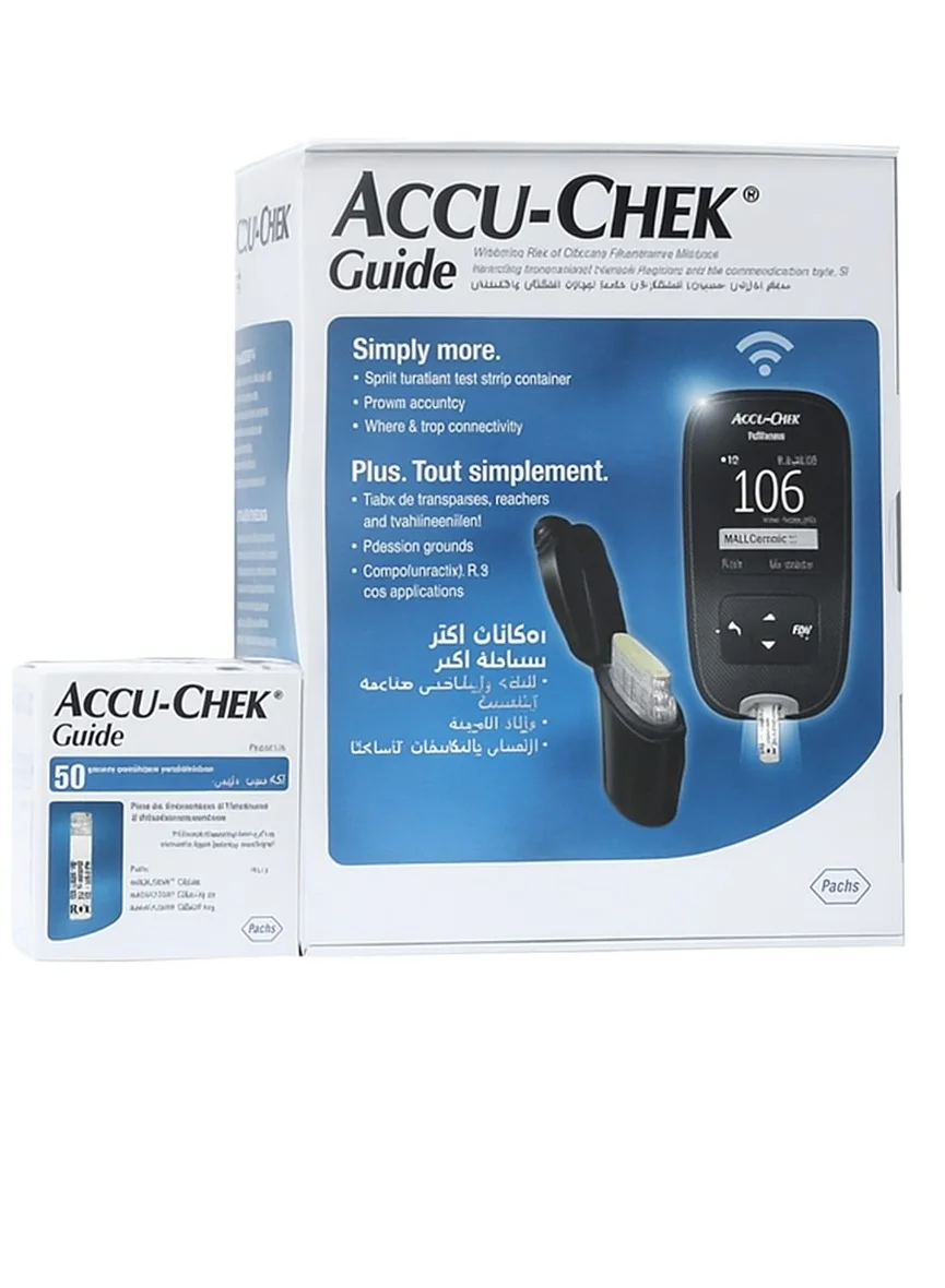 Blood Glucose Monitoring System Bundle with 50 Test Strips (Premium Digital Health Device) 75kr2