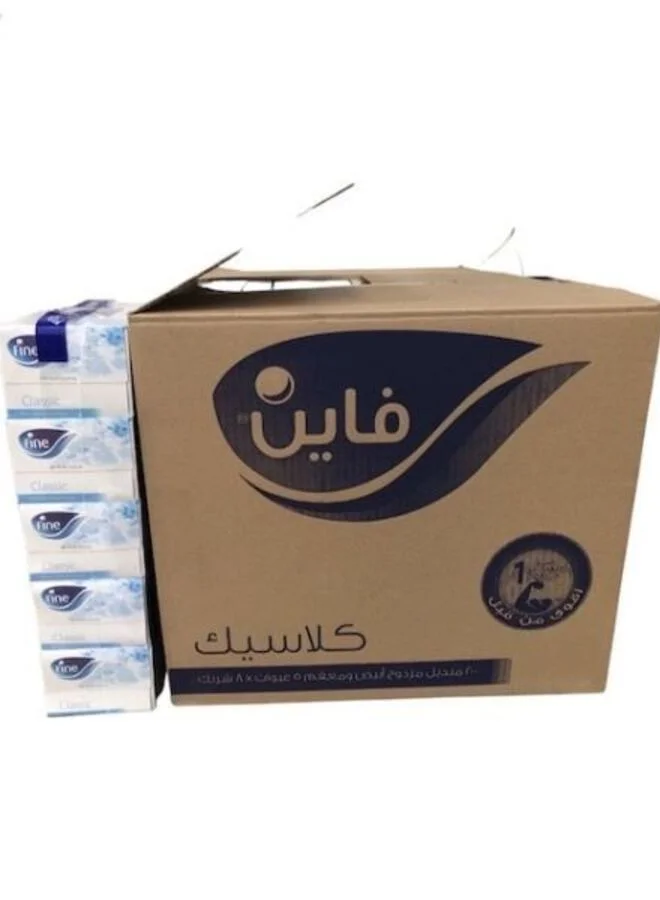 Fine Classic Euphoria Facial Tissues (2-Ply, 150 Sheets, 30 Pack) Premium Sterilized Paper Tissues for Home and Office Use 50npm