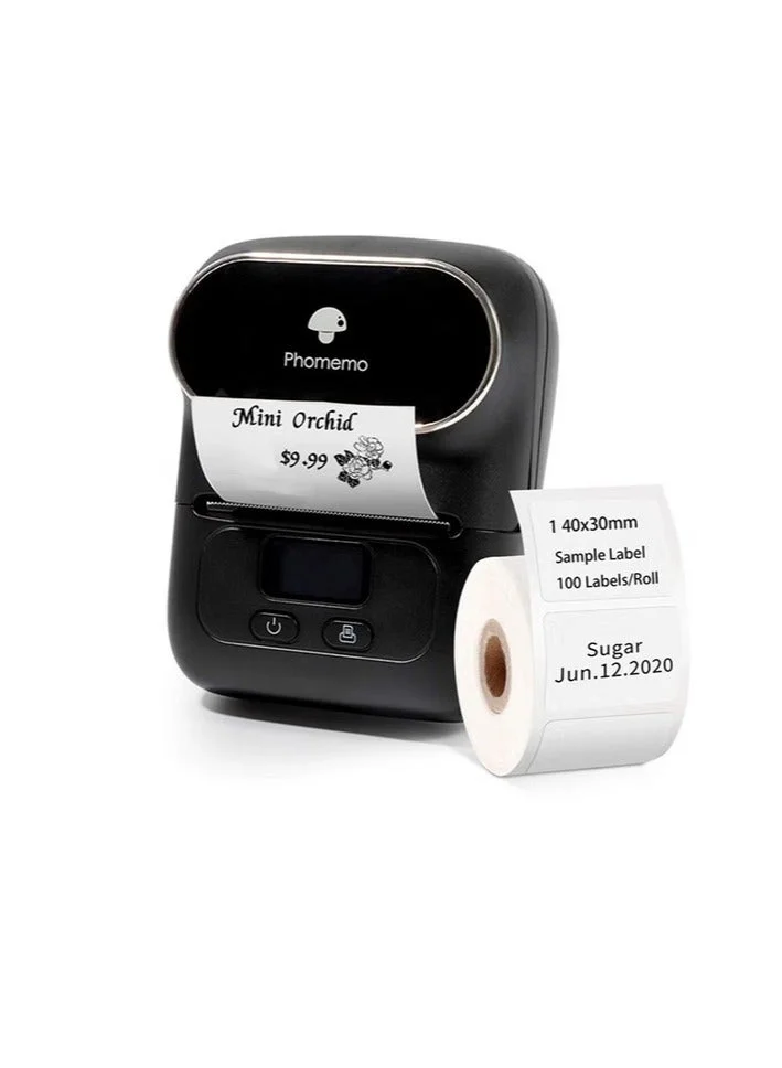 Gulf Trend Portable Bluetooth Thermal Label Maker Machine (Black, Compact Design) xtkdp