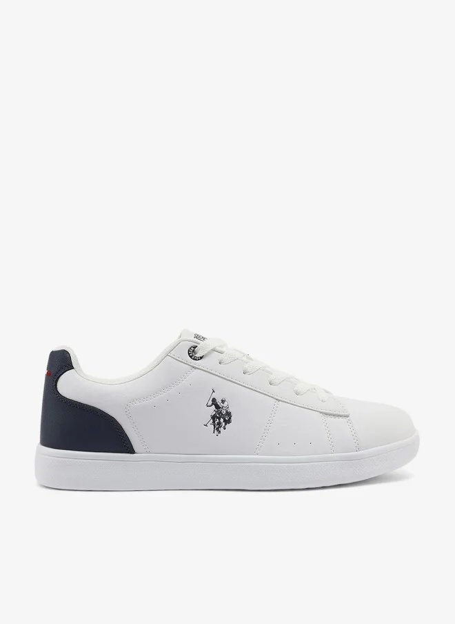 U.S. Polo Assn. Men's White Sneakers Lightweight Breathable Casual Shoes (White, 42) 380rk