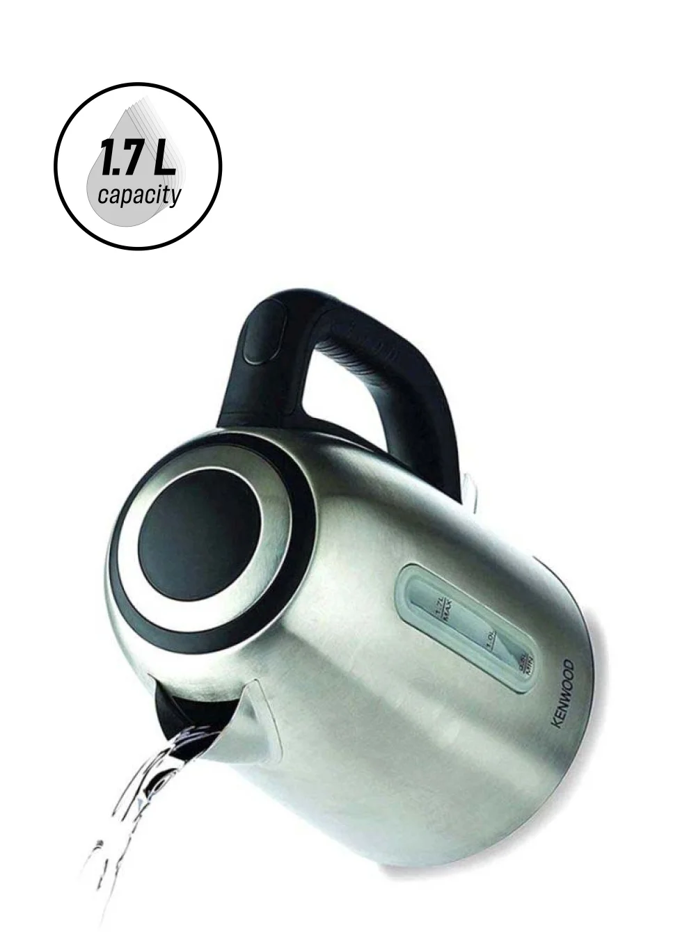 Premium Electric Kettle Stainless Steel Fast Boiling (Black, 1.7 L, 2200 W) amc6r
