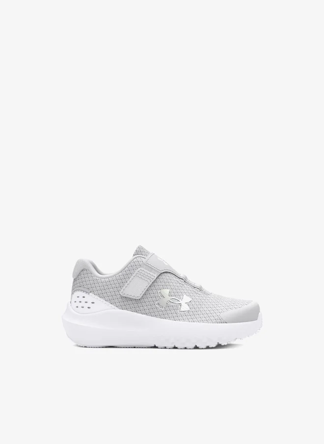Athletic Surge 4 AC Lightweight Running Shoes for Infants (Breathable Mesh, Hook and Loop Closure, Black, 15 cm) cq239