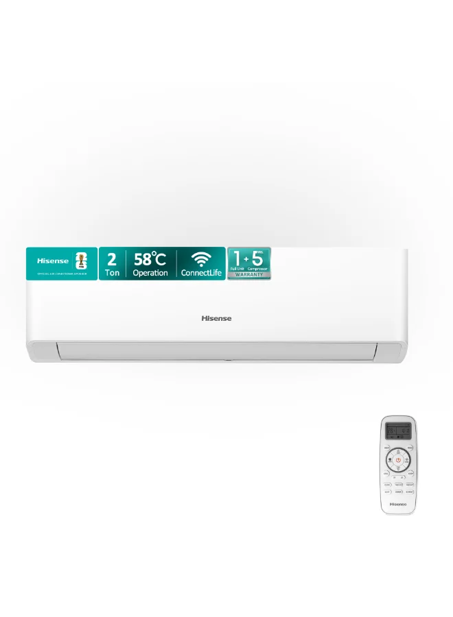 Premium 2 Ton Split Air Conditioner with 23000 BTU Rotary Compressor, 4D Airflow, Smart WiFi Connectivity, and LED Hidden Display (White, 2 Ton) vjz8p